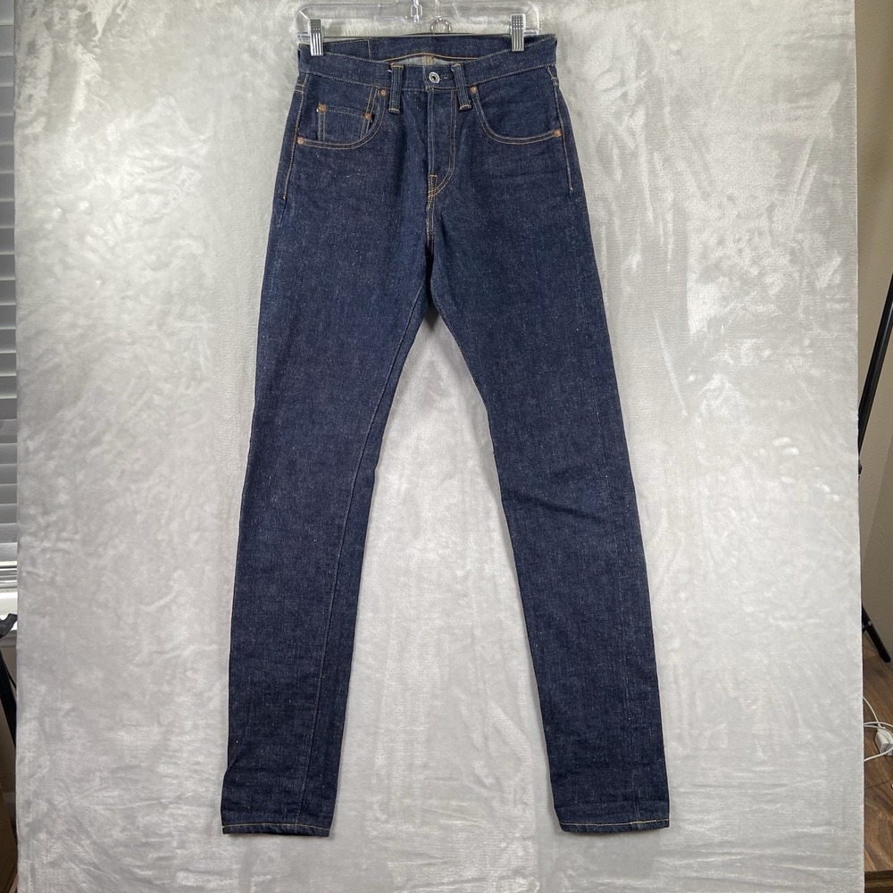 Samurai Jeans men's 29x34 Japanese Selvedge Denim S211VX Relaxed Tapered Benkei